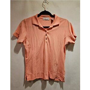 TEHAMA Polo Shirt Tech Short Sleeve Women's Size Small Pink